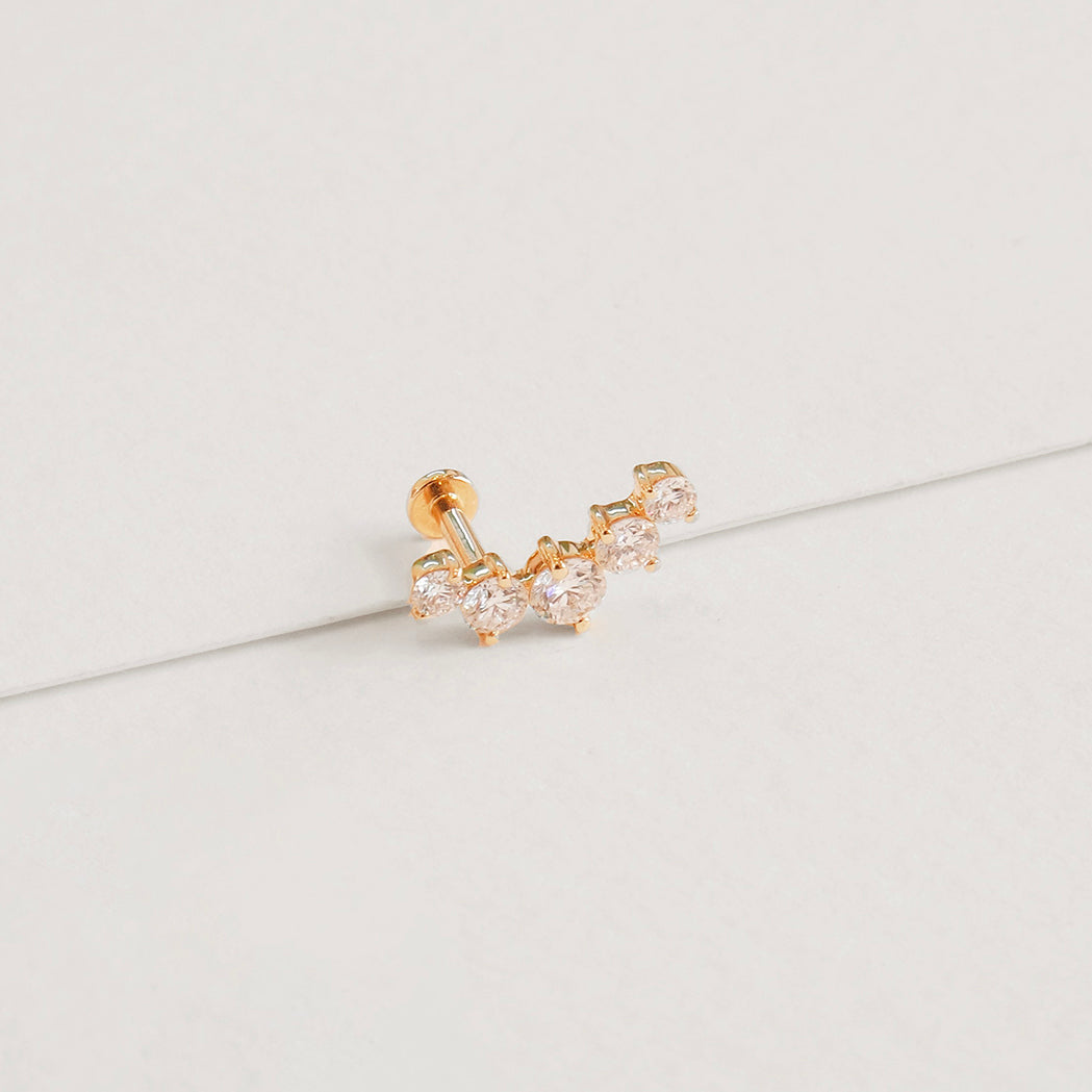 Selena Ear Piercing - Gold & Diamonds