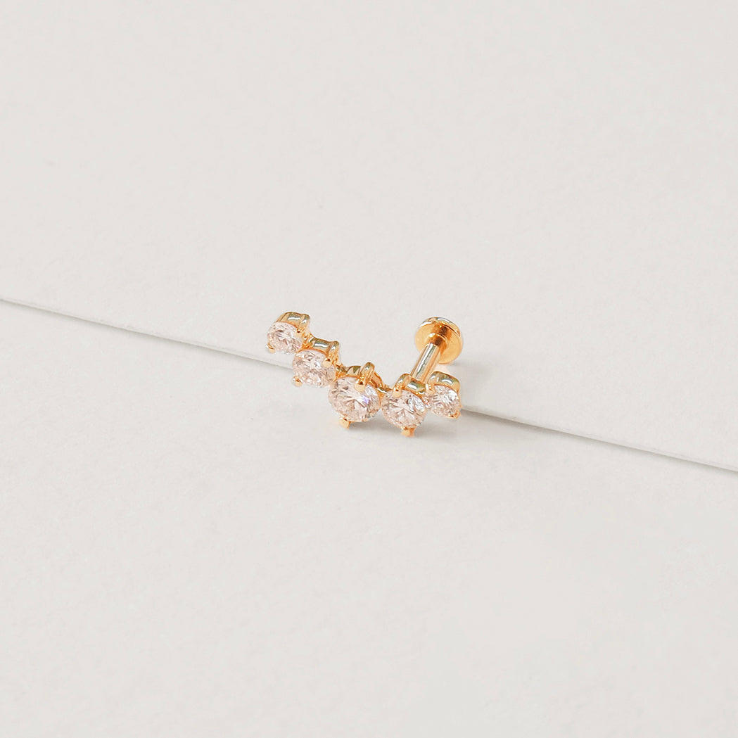 Selena Ear Piercing - Gold & Diamonds