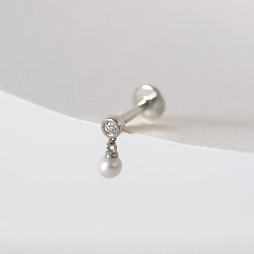 Shaker Piercing - Gold & Pearl