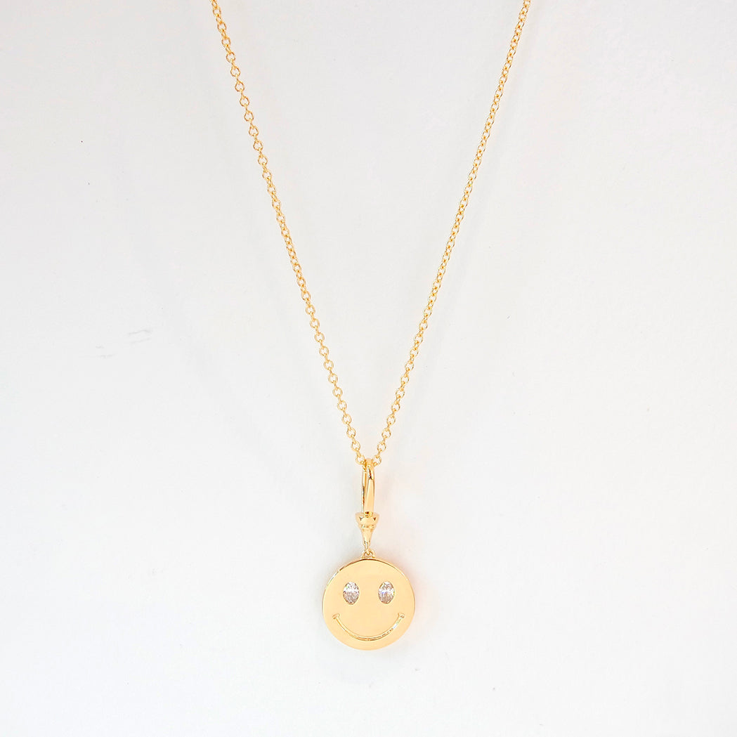 Smiley Necklace Gold & Diamonds