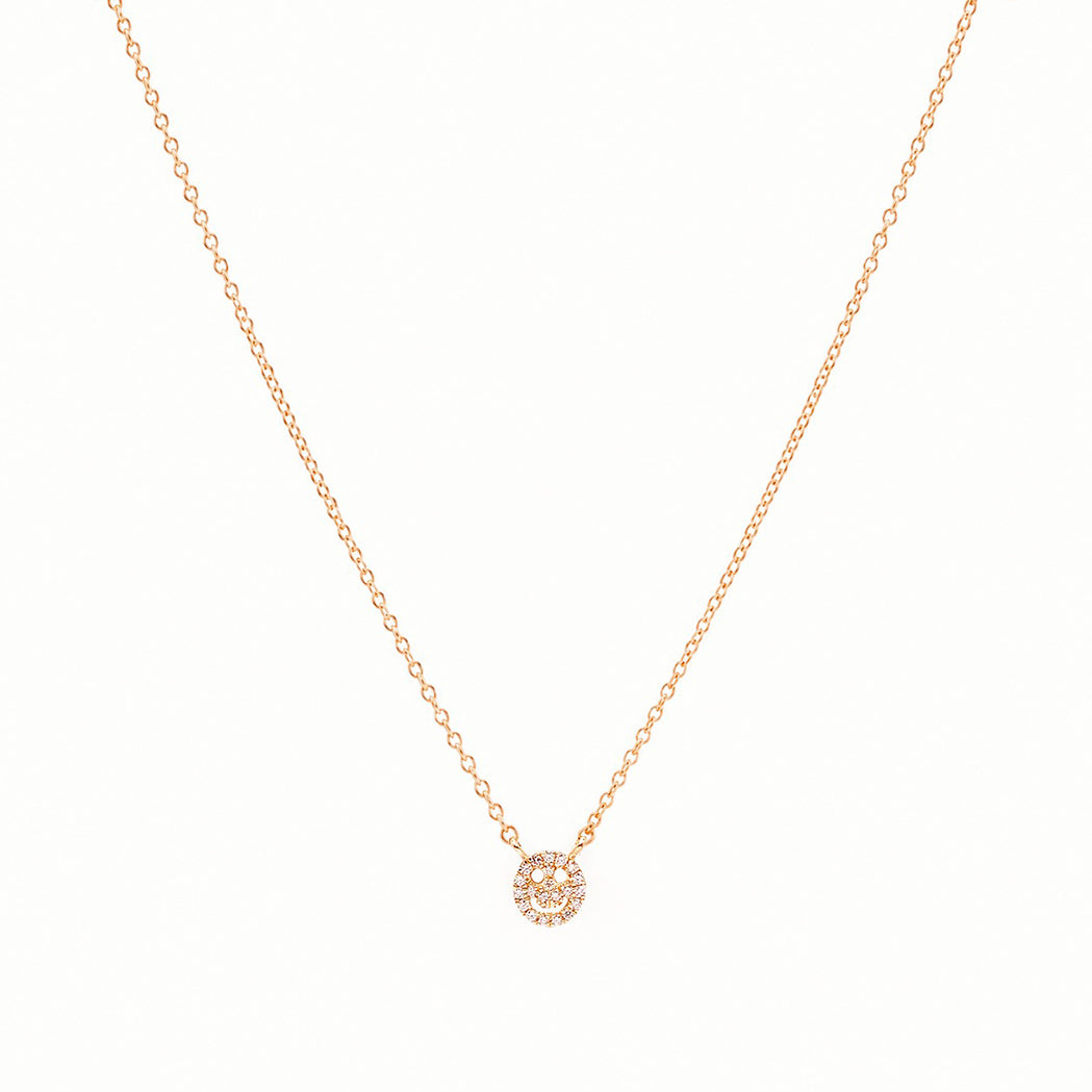Smiley Halskette - Gold & Diamanten