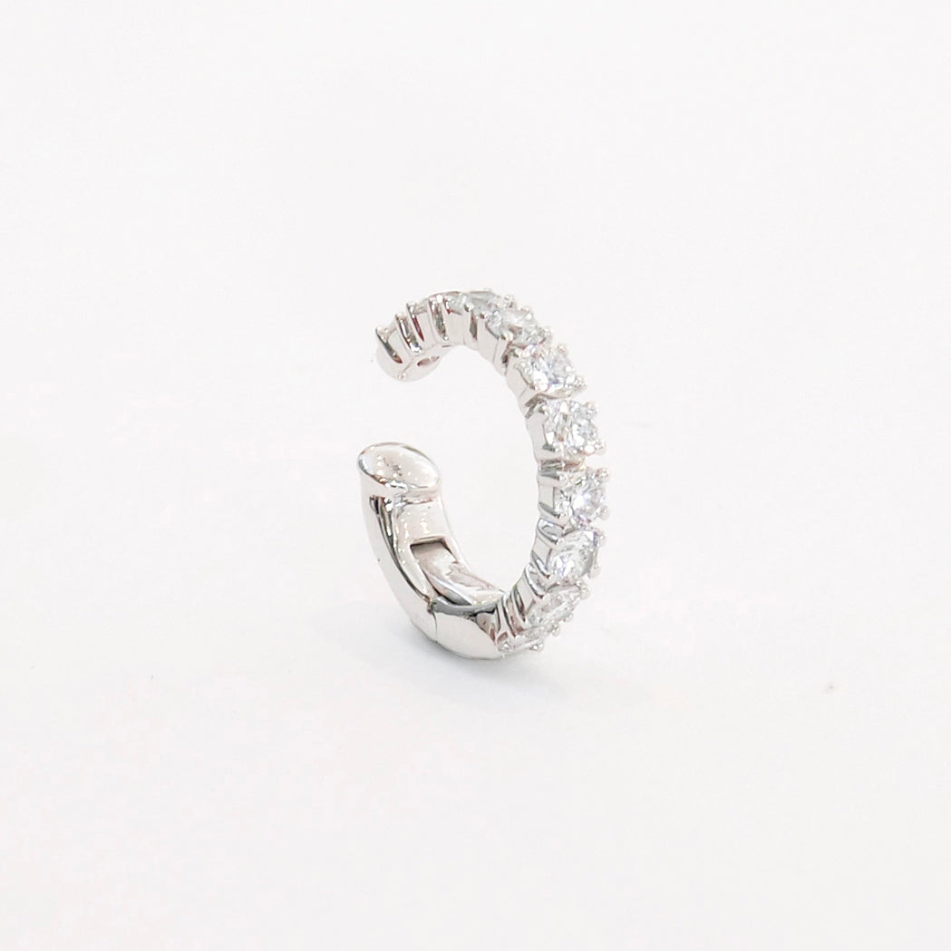 Ear Cuff Square Gold & Diamonds - Medium