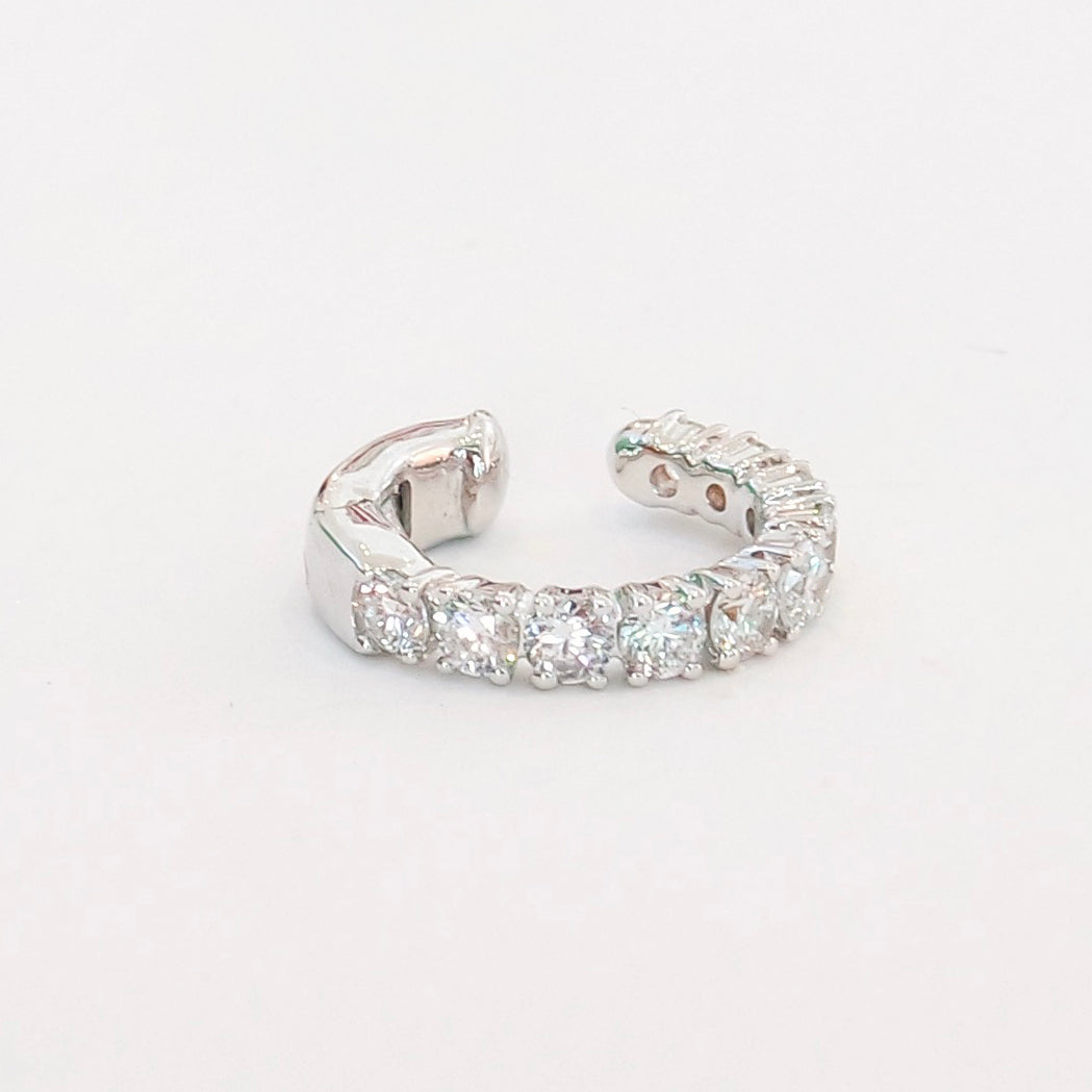 Ear Cuff Square Or & Diamants - Medium