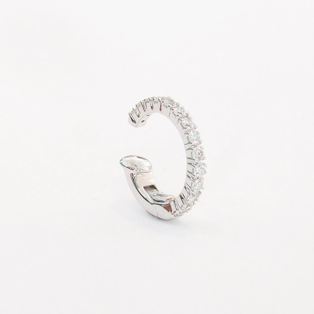 Ear Cuff Square Gold & Diamonds - Small