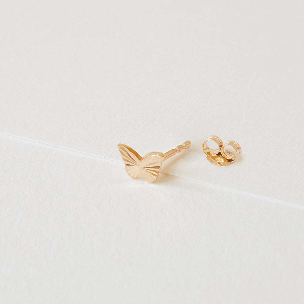 Butterfly Gold Stud Earring