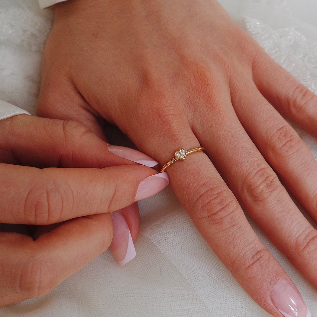 Gold & Diamond Sweetheart Ring