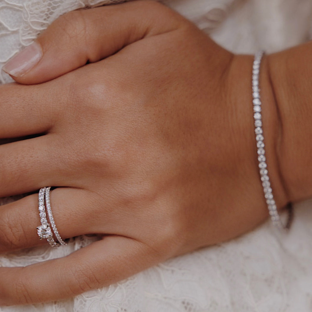 Bracelet Tennis Or & Diamants