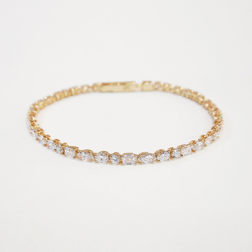 Riviera Gold & Diamond Tennis Bracelet