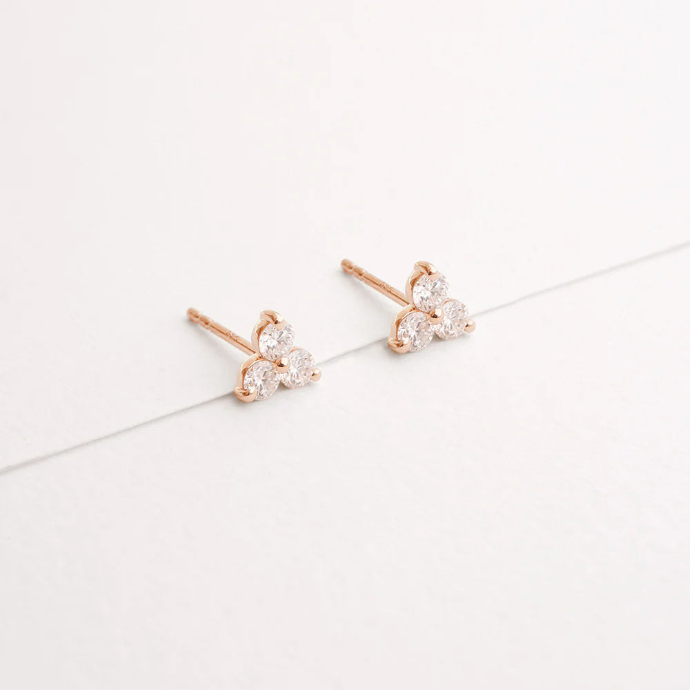 Gold & Diamond Triade Earrings