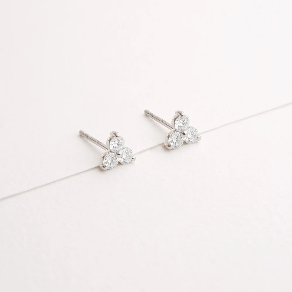 Gold & Diamond Triade Earrings