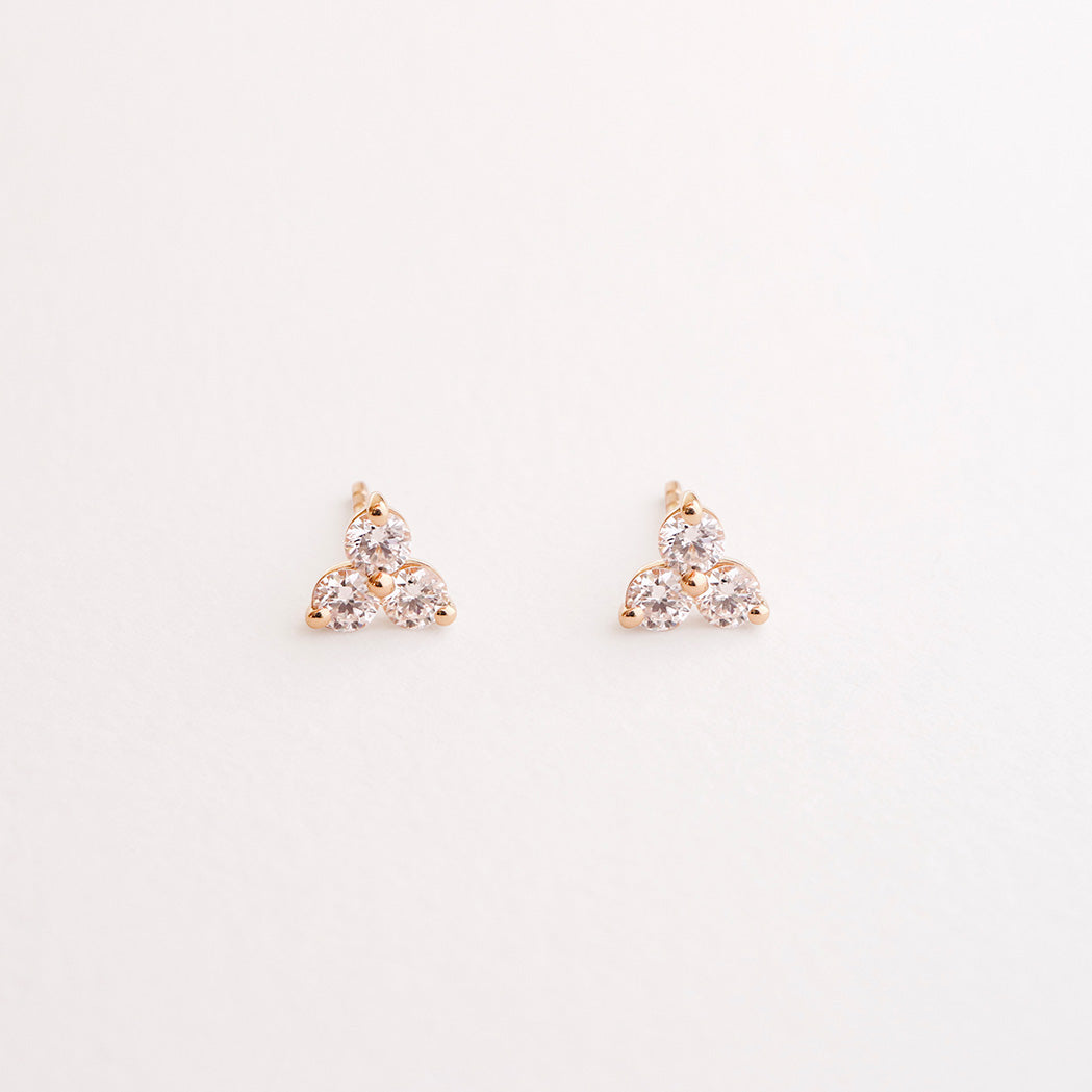 Gold & Diamond Triade Earrings