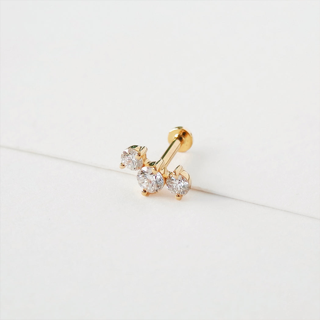 Vesper Ear Piercing - Gold & Diamonds