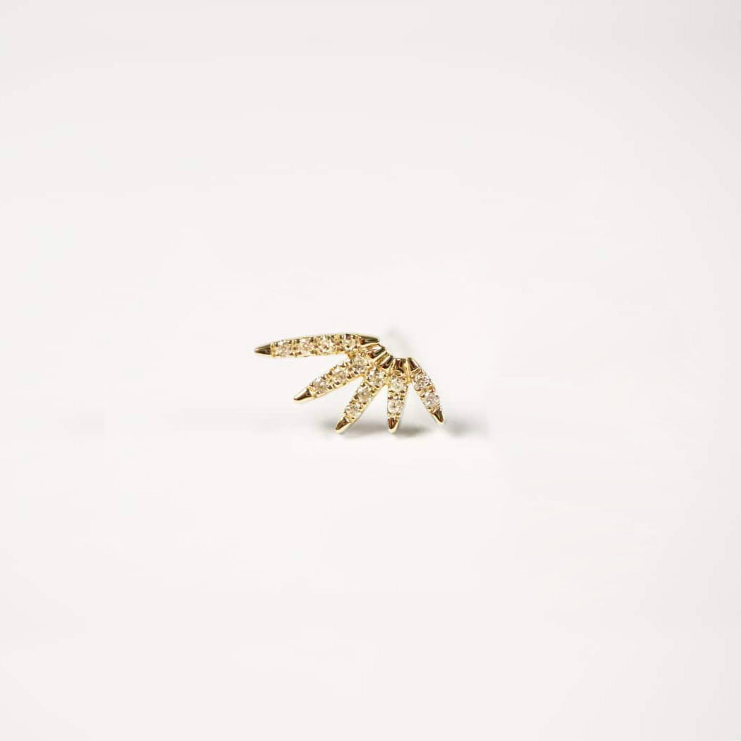 Wild Angel Gold & Diamanten Ohrstecker - Einzeln verkauft