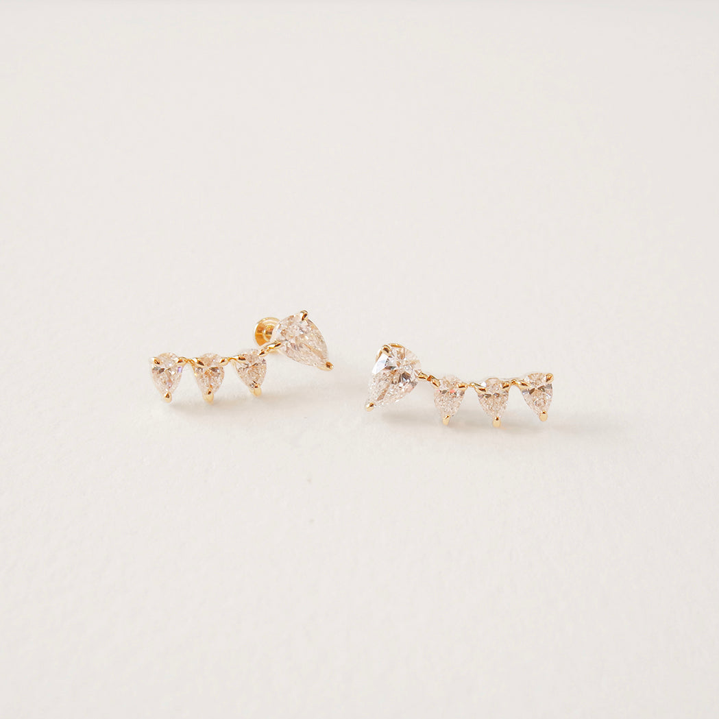 Zephyr Ear Piercing - Gold & Diamonds