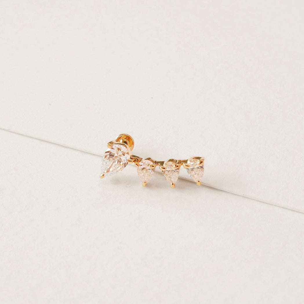 Zephyr Ear Piercing - Gold & Diamonds