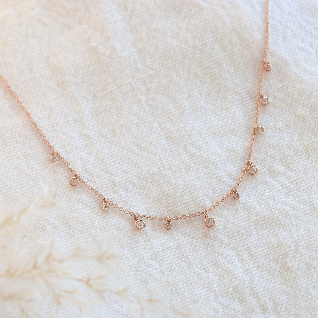 Gold & Diamanten Confetti Halskette