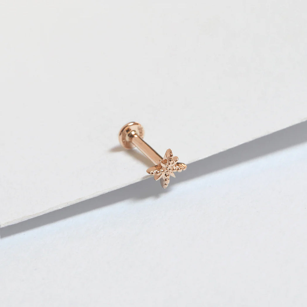 North Star Ear Piercing in Gold