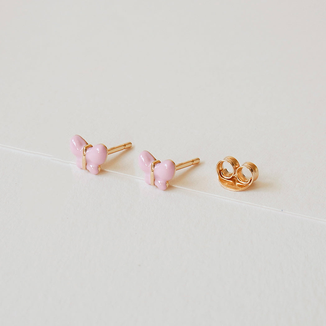 Boucles d'Oreilles Butty Or & Email