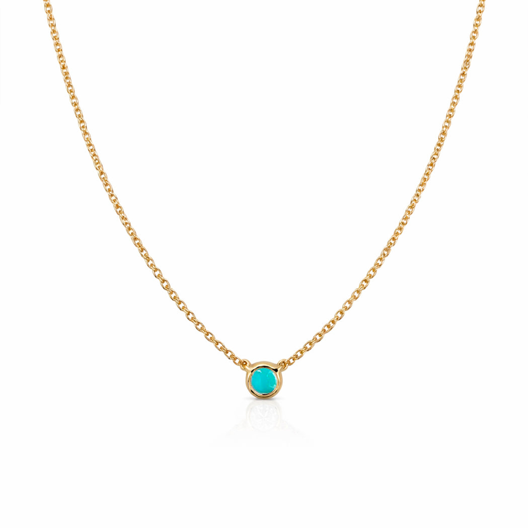 Collier Solitaire Birthstone - Or & Pierre de Naissance