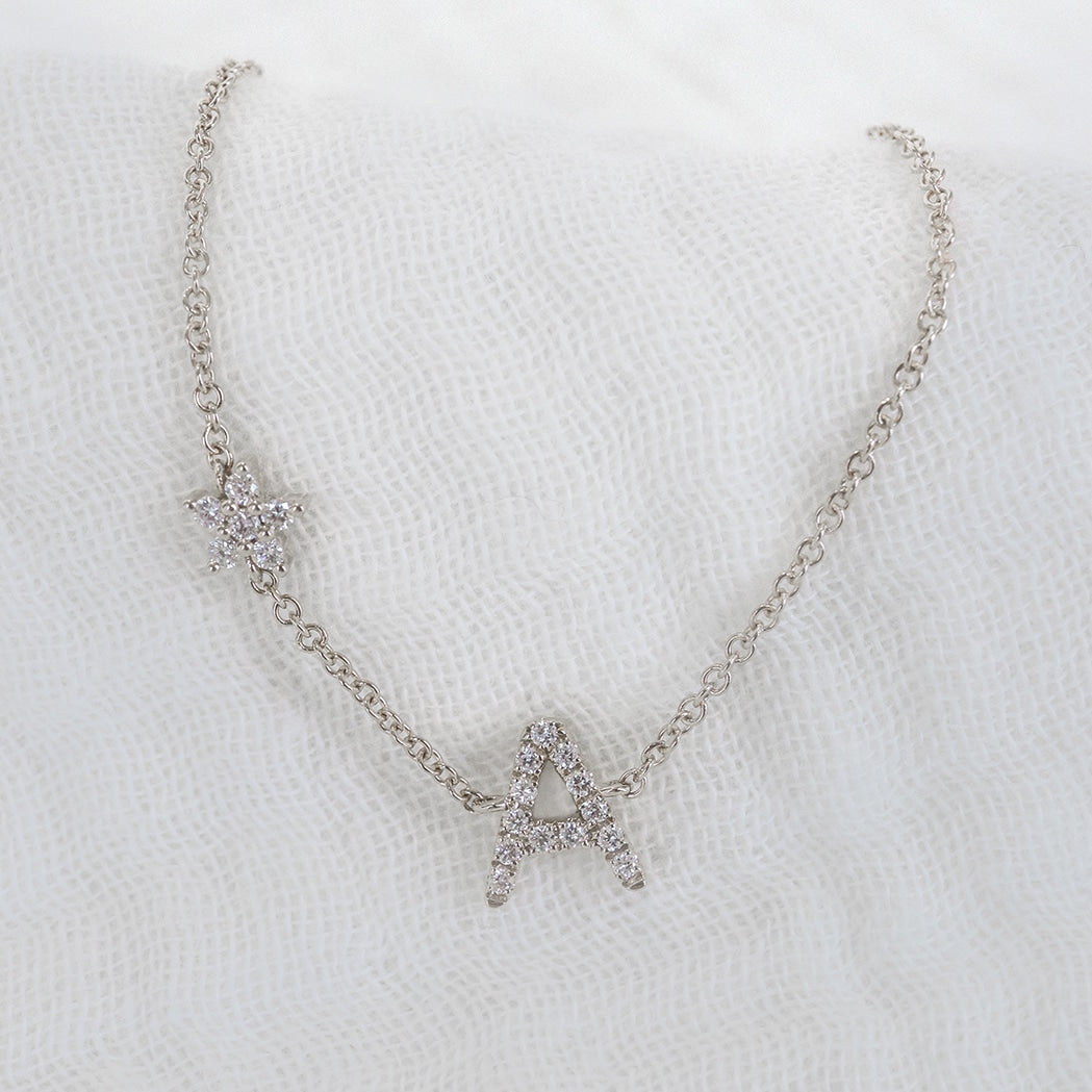 Bracelet Initiale Etoile Or & Diamants - Mère & Fille