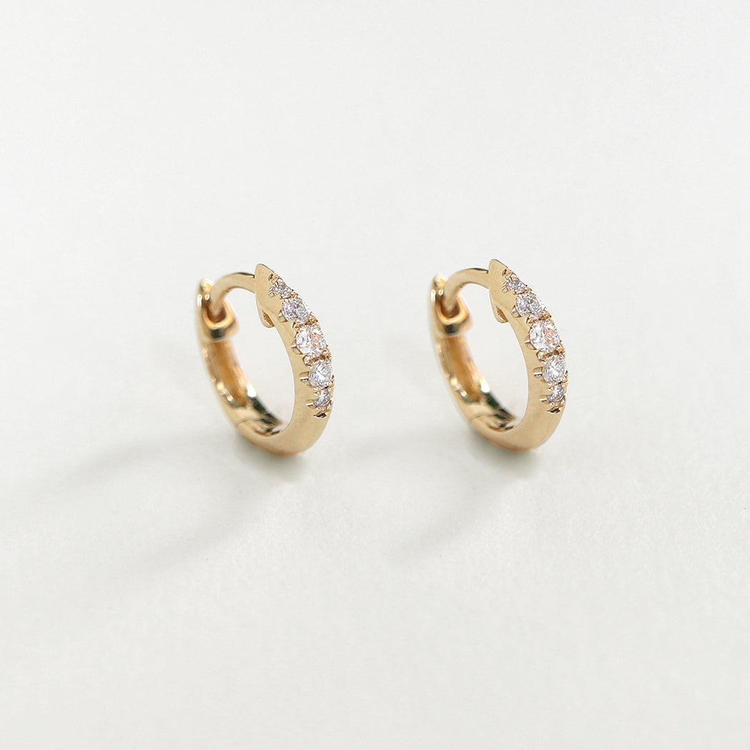 Chloé Gold & Diamond Hoop Earrings