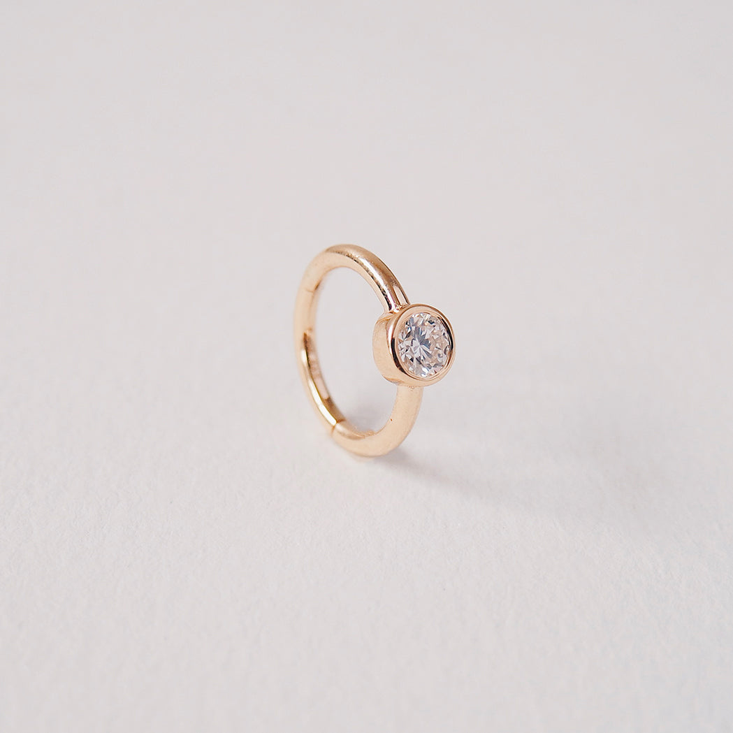 Zora Clicker Ohr-Piercing Gold & Diamant