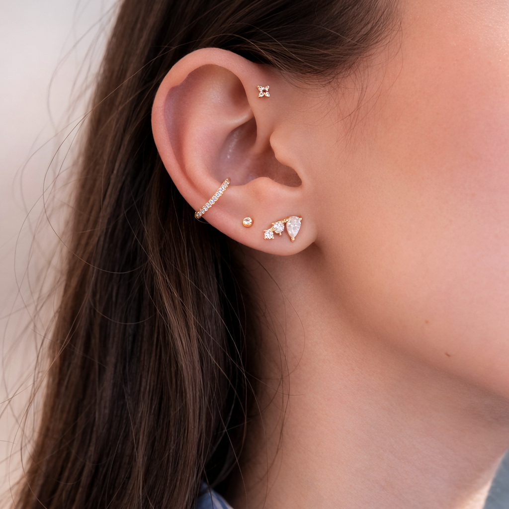 Boucles d'Oreilles Cosmos - Or & Diamants