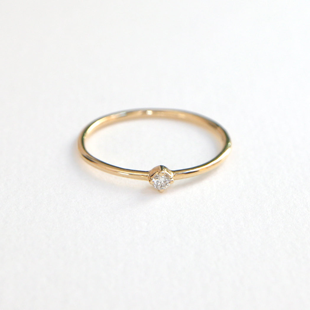 Crush-Ring aus Gold und Diamant
