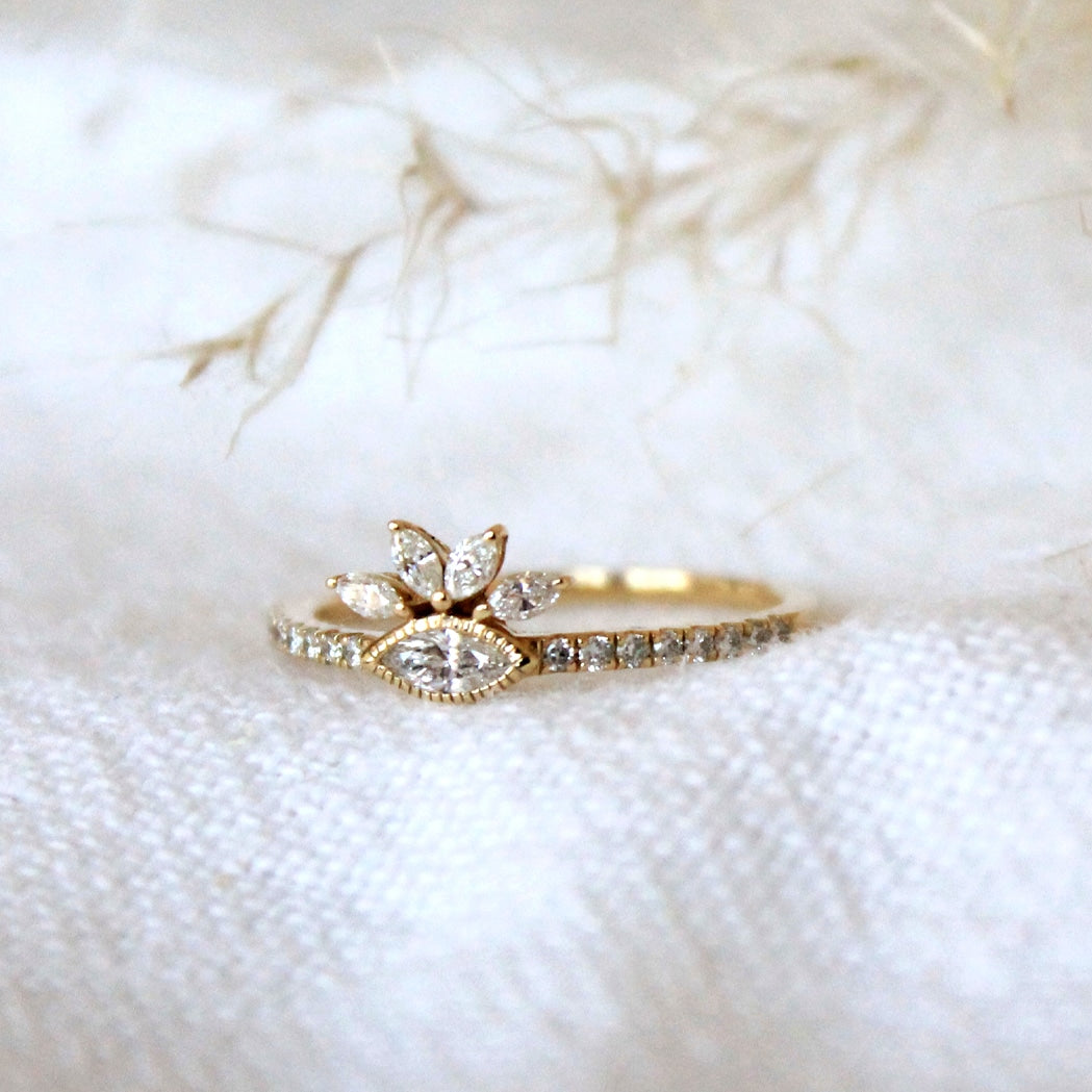 Gold & Diamond Eye Ring
