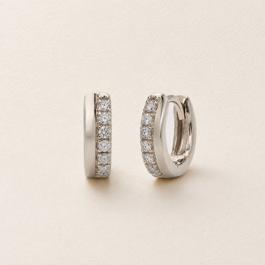 Double-Row Earrings - Gold & Diamond