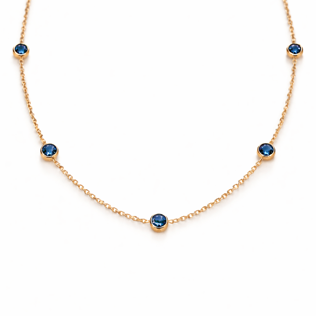 Collier Five Birthstone - Or & Pierre de naissance