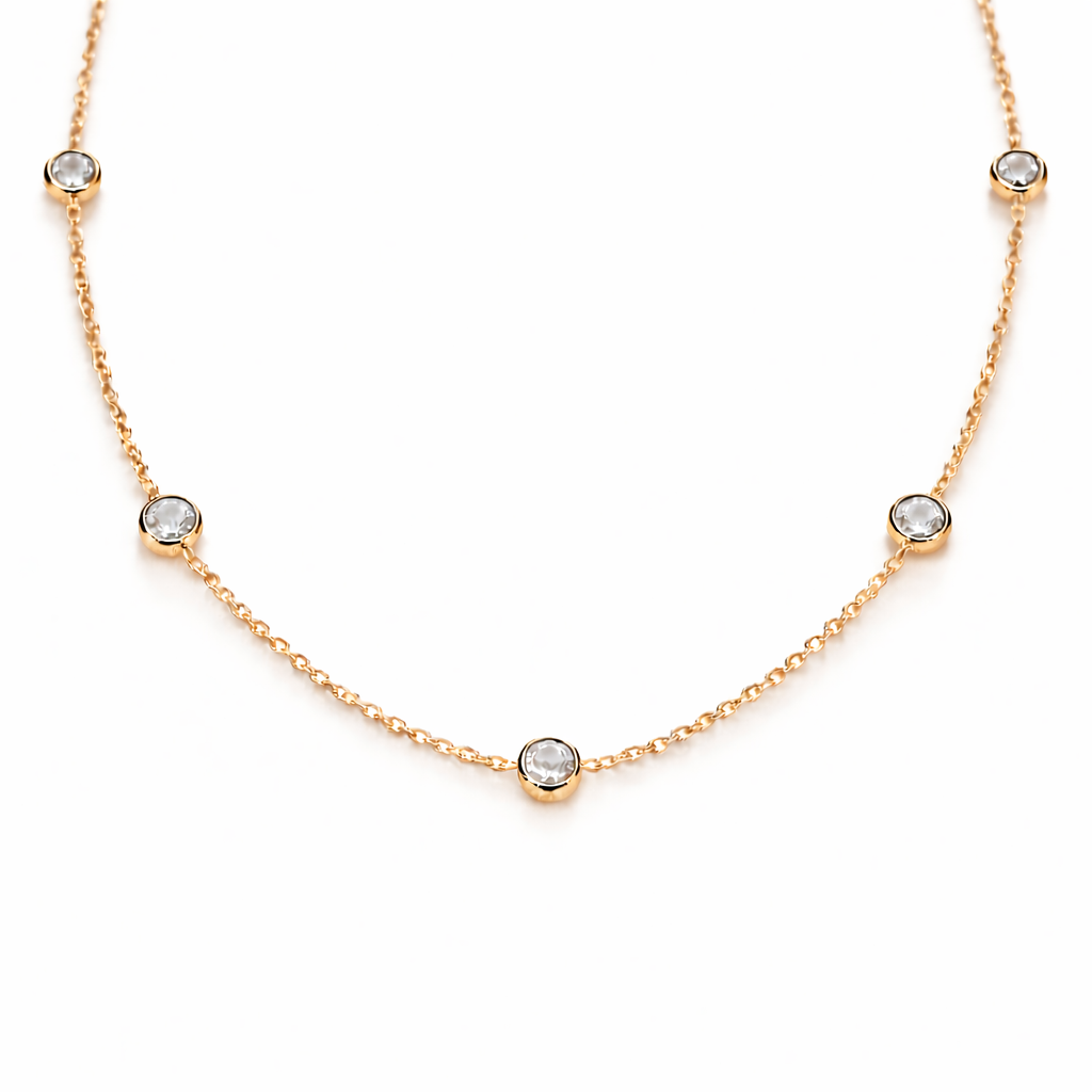 Collier Five Birthstone - Or & Pierre de naissance