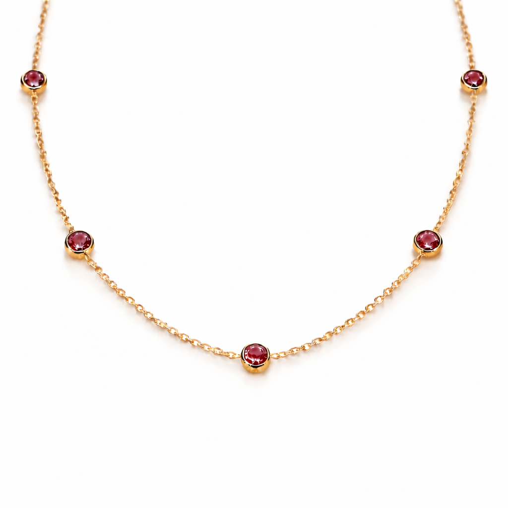 Collier Five Birthstone - Or & Pierre de naissance