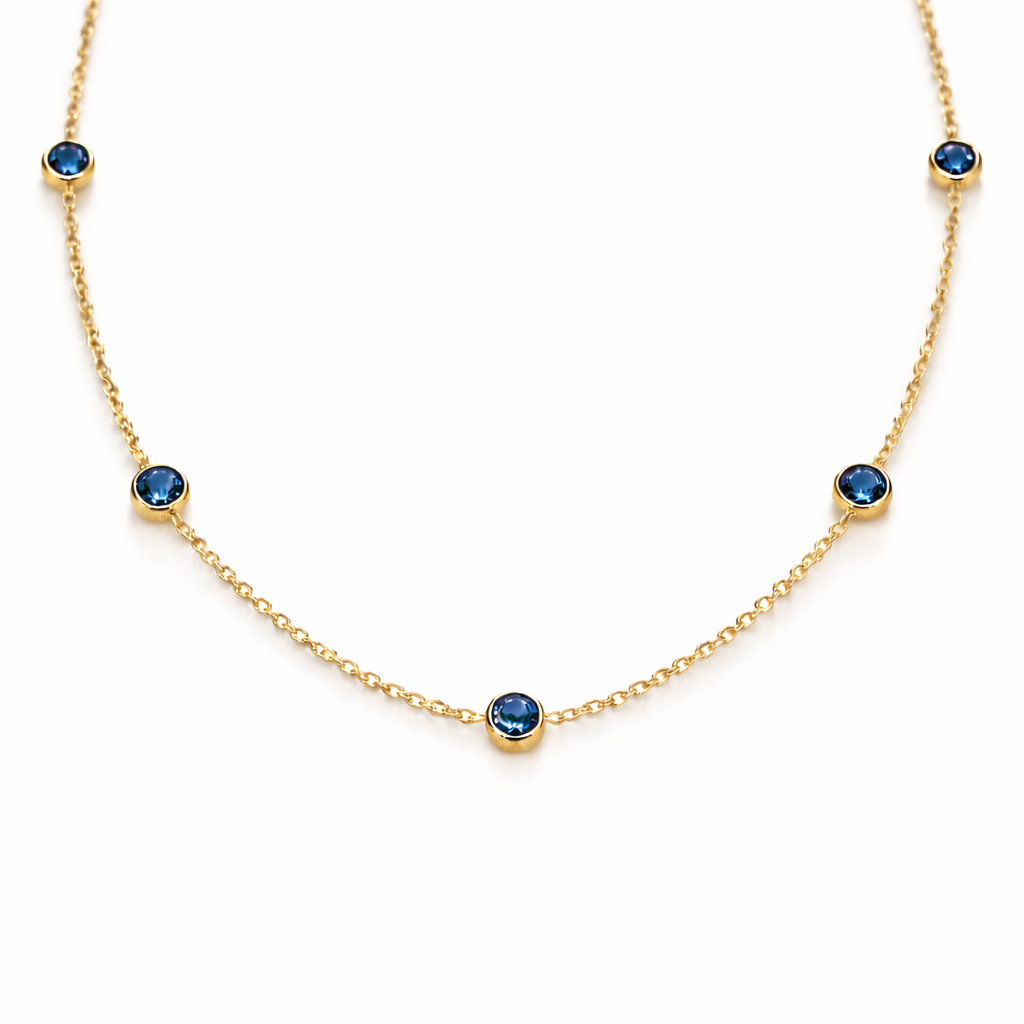 Collier Five Birthstone - Or & Pierre de naissance