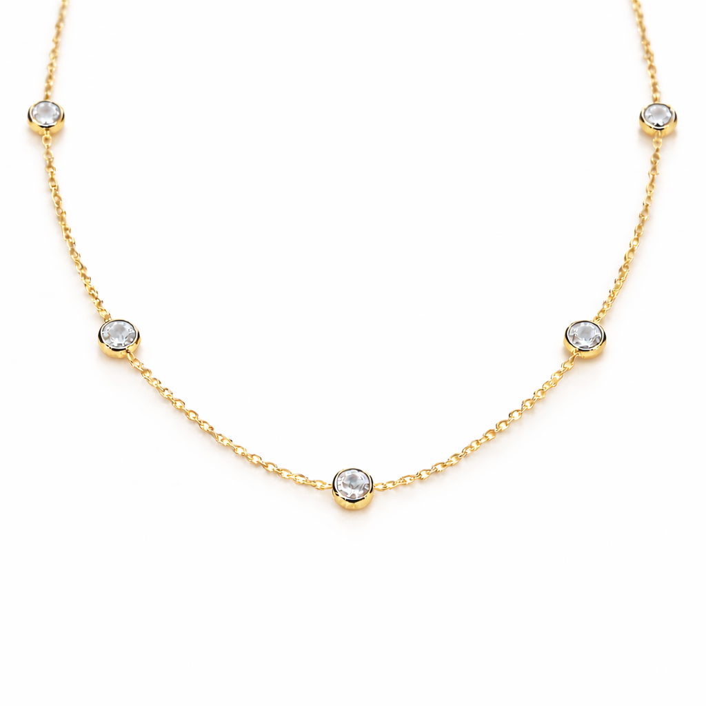 Collier Five Birthstone - Or & Pierre de naissance