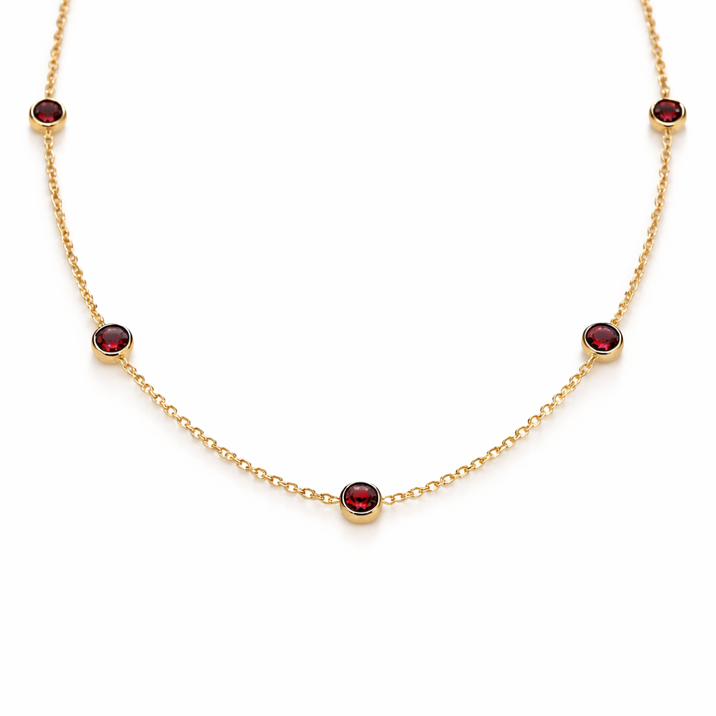 Collier Five Birthstone - Or & Pierre de naissance
