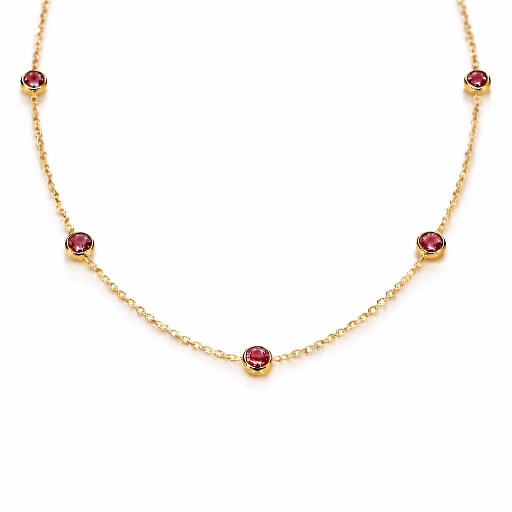 Collier Five Birthstone - Or & Pierre de naissance