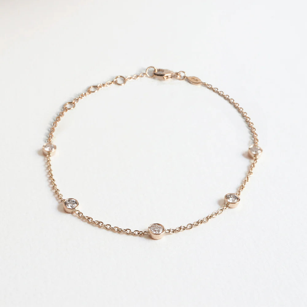 Gold & Diamonds "Five" Bracelet