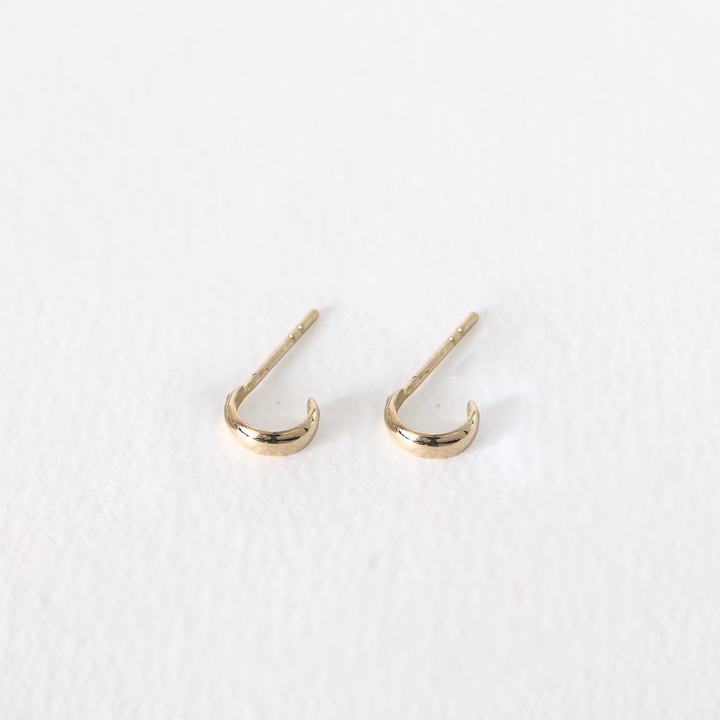 Gold Bombé Earrings - XS 6mm