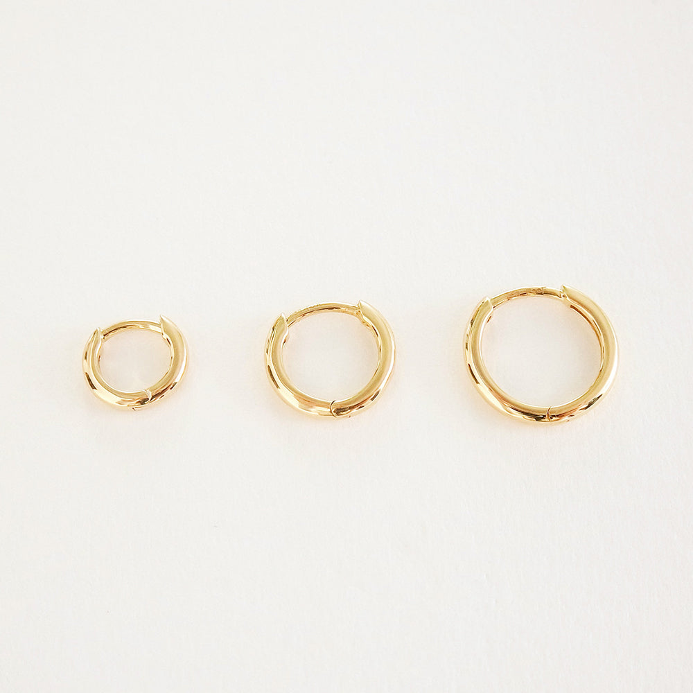 Gold Klassischer Creolen-Ohrring - 6 mm - Einzeln Verkauf