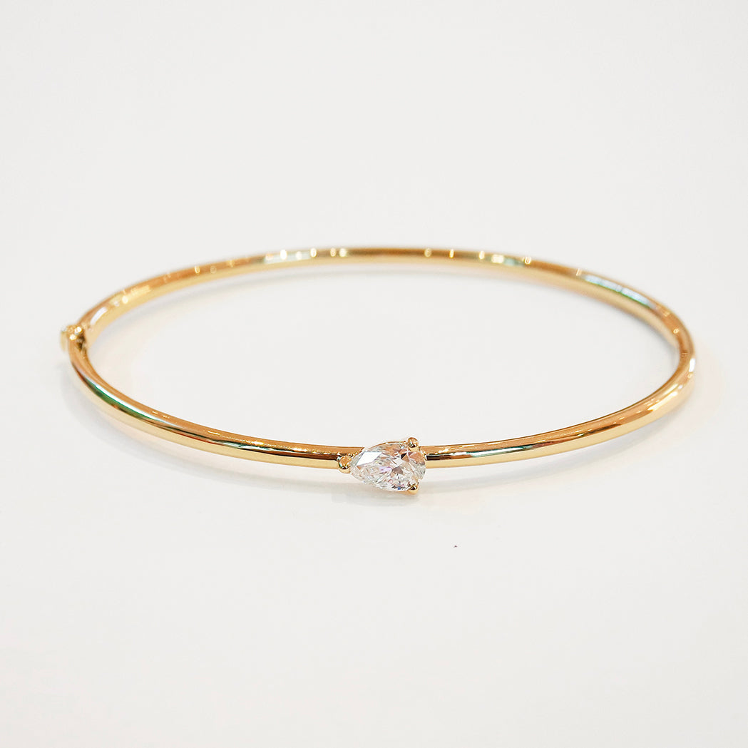 Bracelet Jonc Poire Or & Diamant