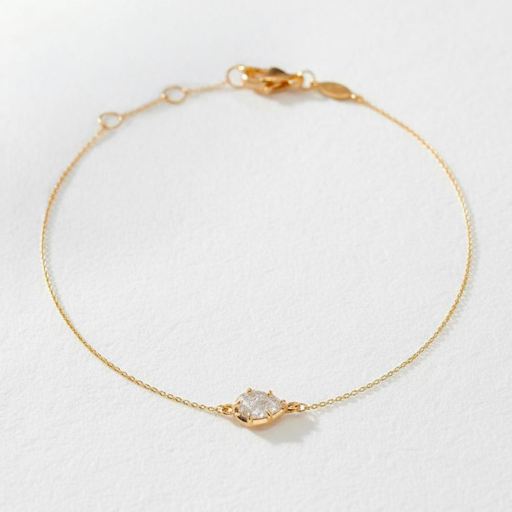 Icon Bracelet - Pear - Gold & Diamond