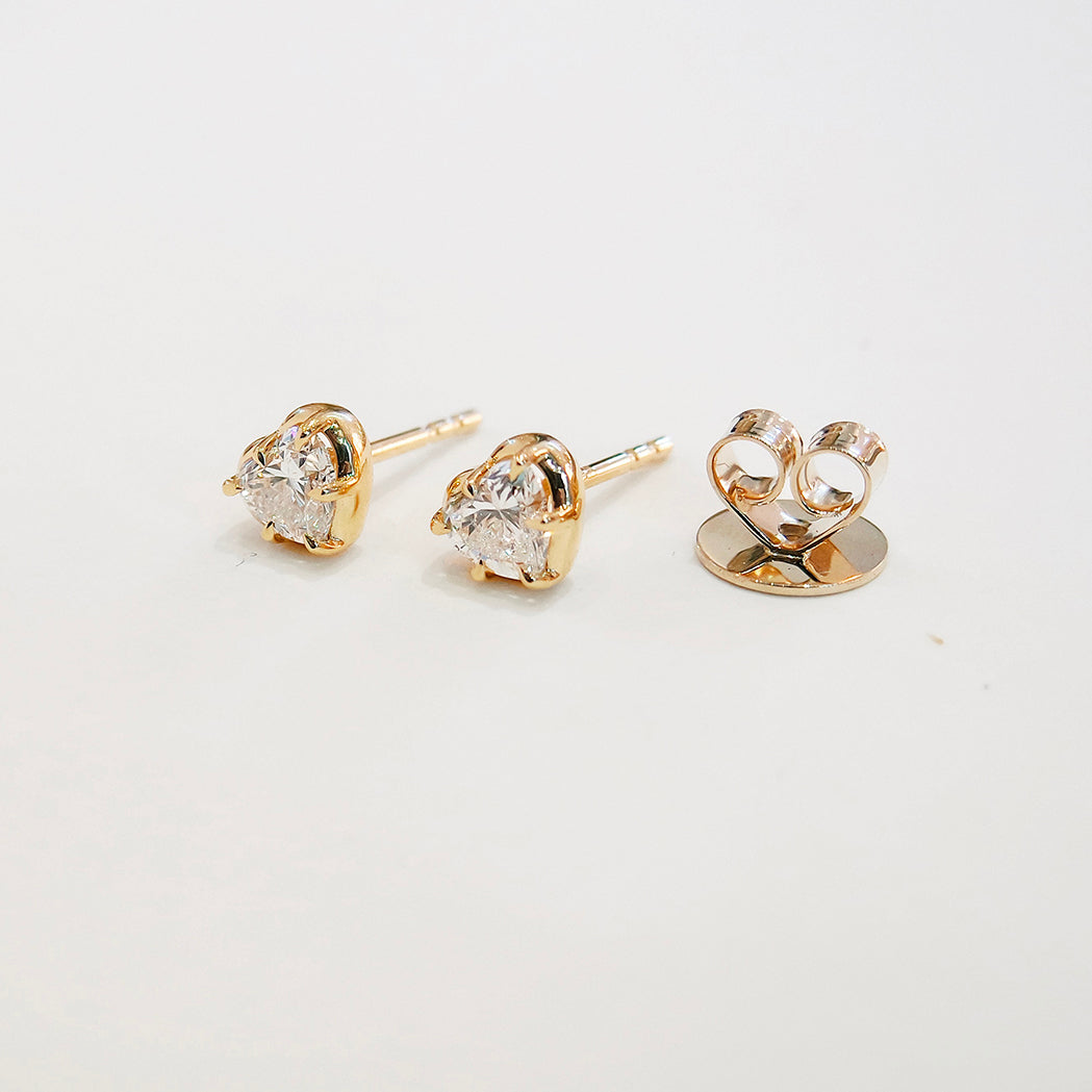 Anhänger Icon für Ohrringe – Herz – Gold & Diamant