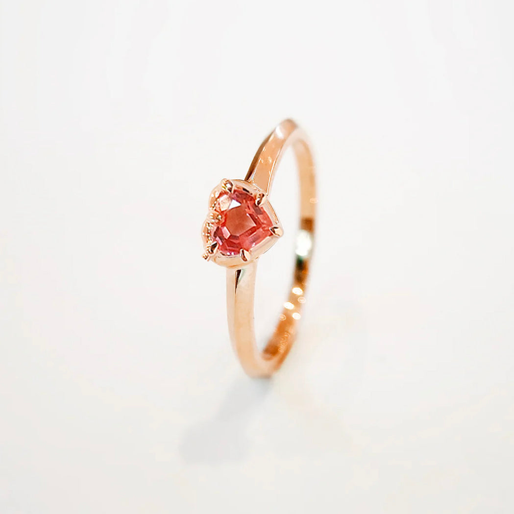 Icon Ring - Heart - Gold & Pink Sapphire