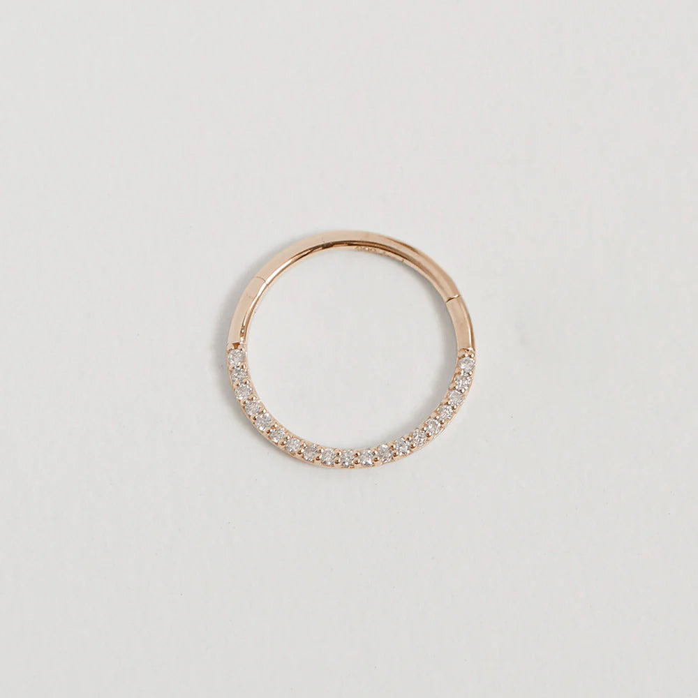 Jazz Clicker Piercing 6, 8, 10 oder 12 mm in Gold & Diamanten