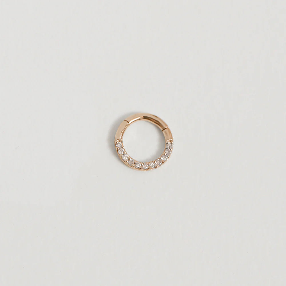 Jazz Clicker Piercing 6, 8, 10 oder 12 mm in Gold & Diamanten