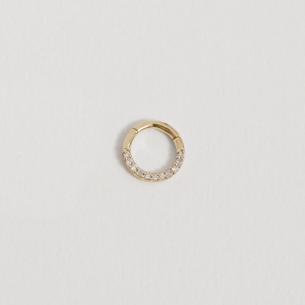 Jazz Clicker Piercing 6, 8, 10 oder 12 mm in Gold & Diamanten