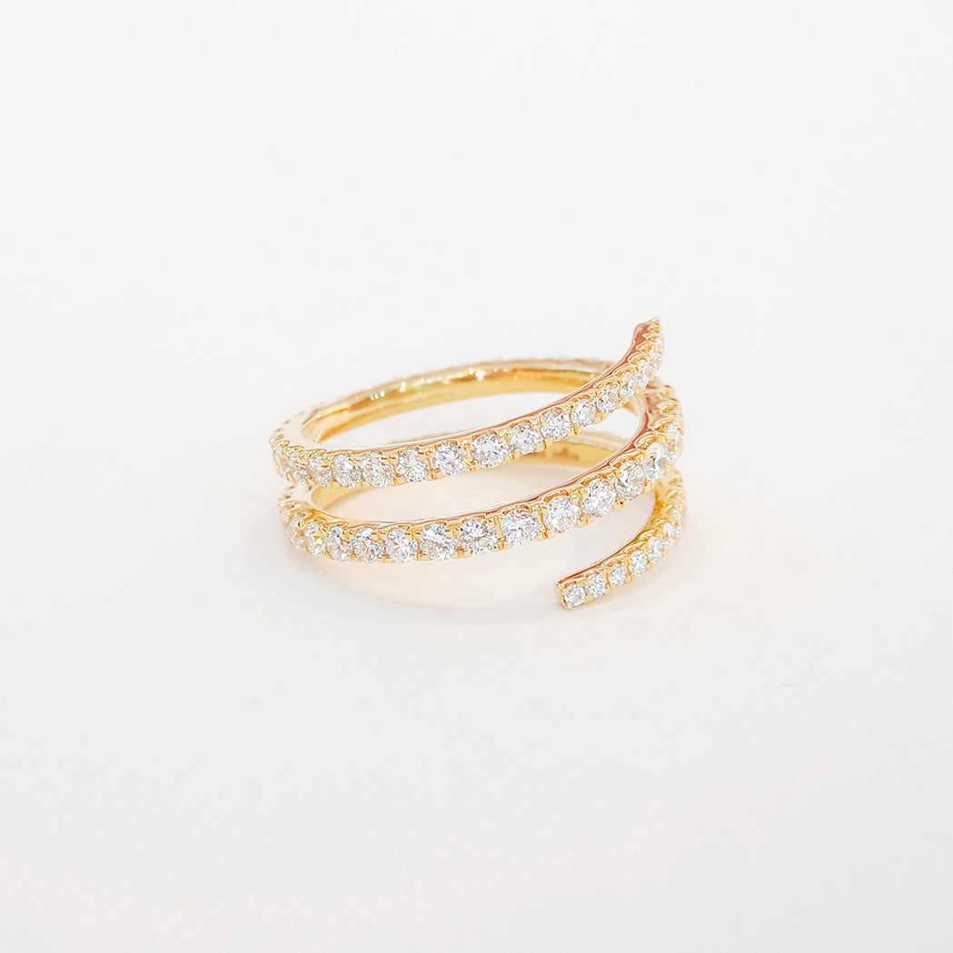 Spirale Ring Gold & Diamanten