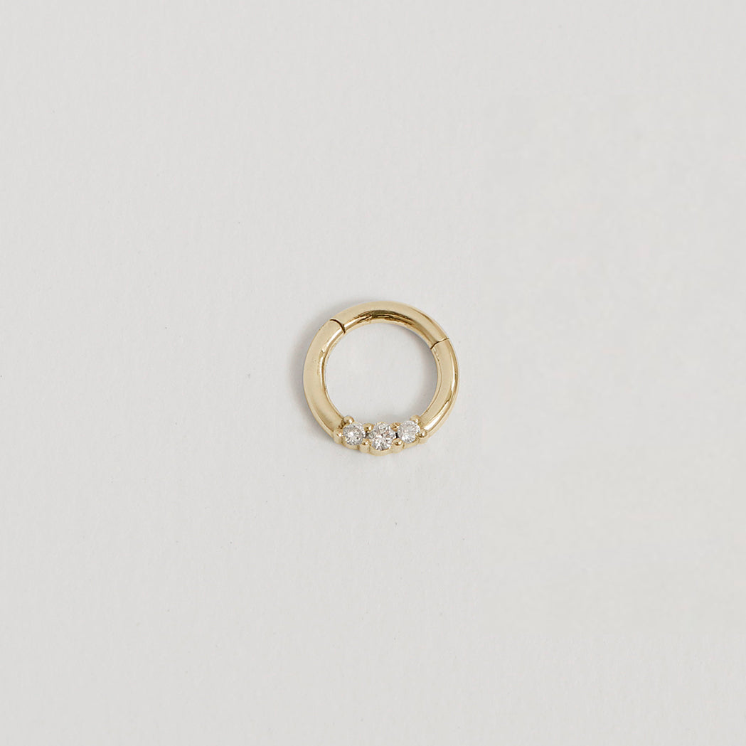 Lou Piercing Ring in Gold & Diamonds