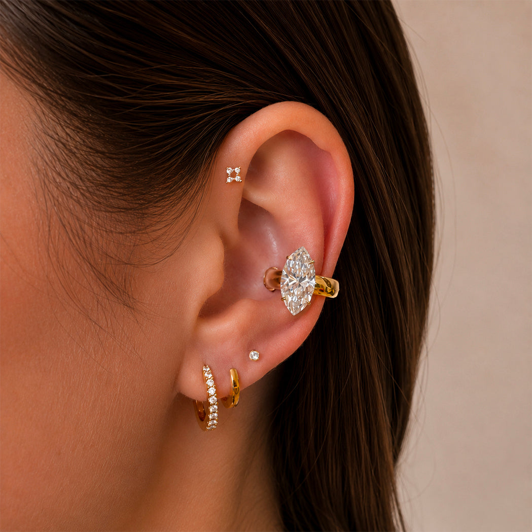 Ear Cuff Milano Or & Diamant